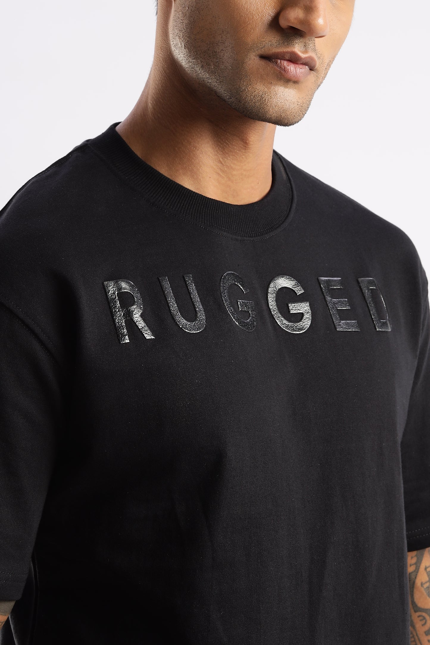 Soft black Onyx Depth crew neck t-shirt styled for both work and weekend wear