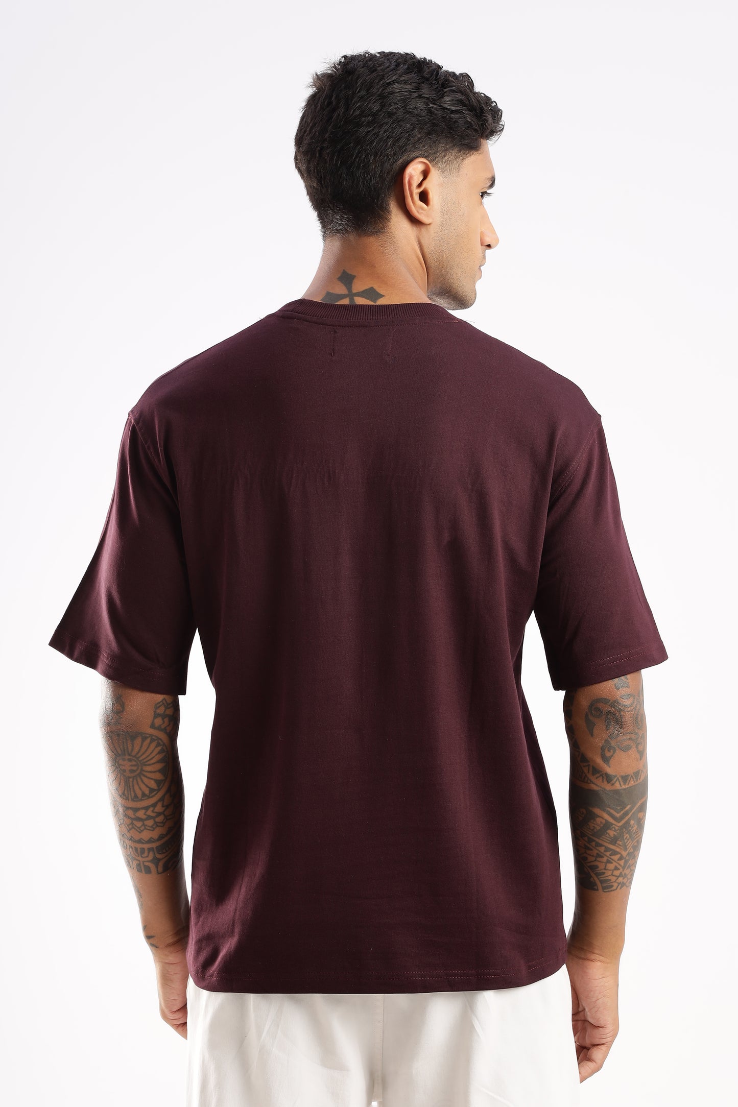 Crimson Peak red crew neck t-shirt made from 240 GSM premium cotton with soft finish