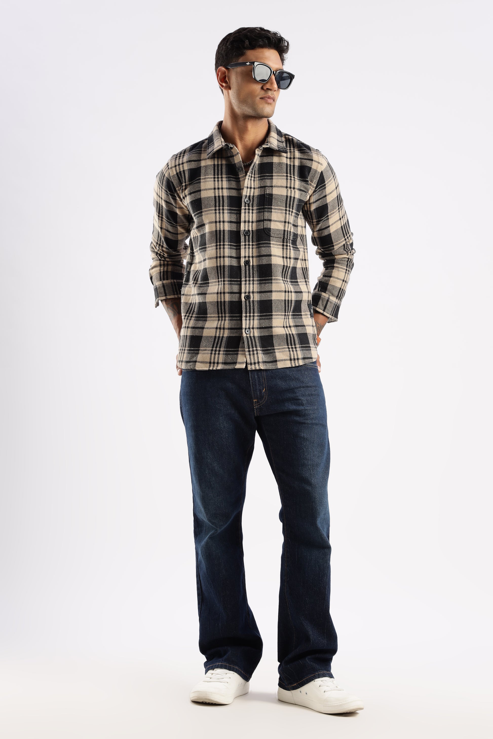 Flannel Shirt Outfit Men – Explorer Desert Dune Layered Look