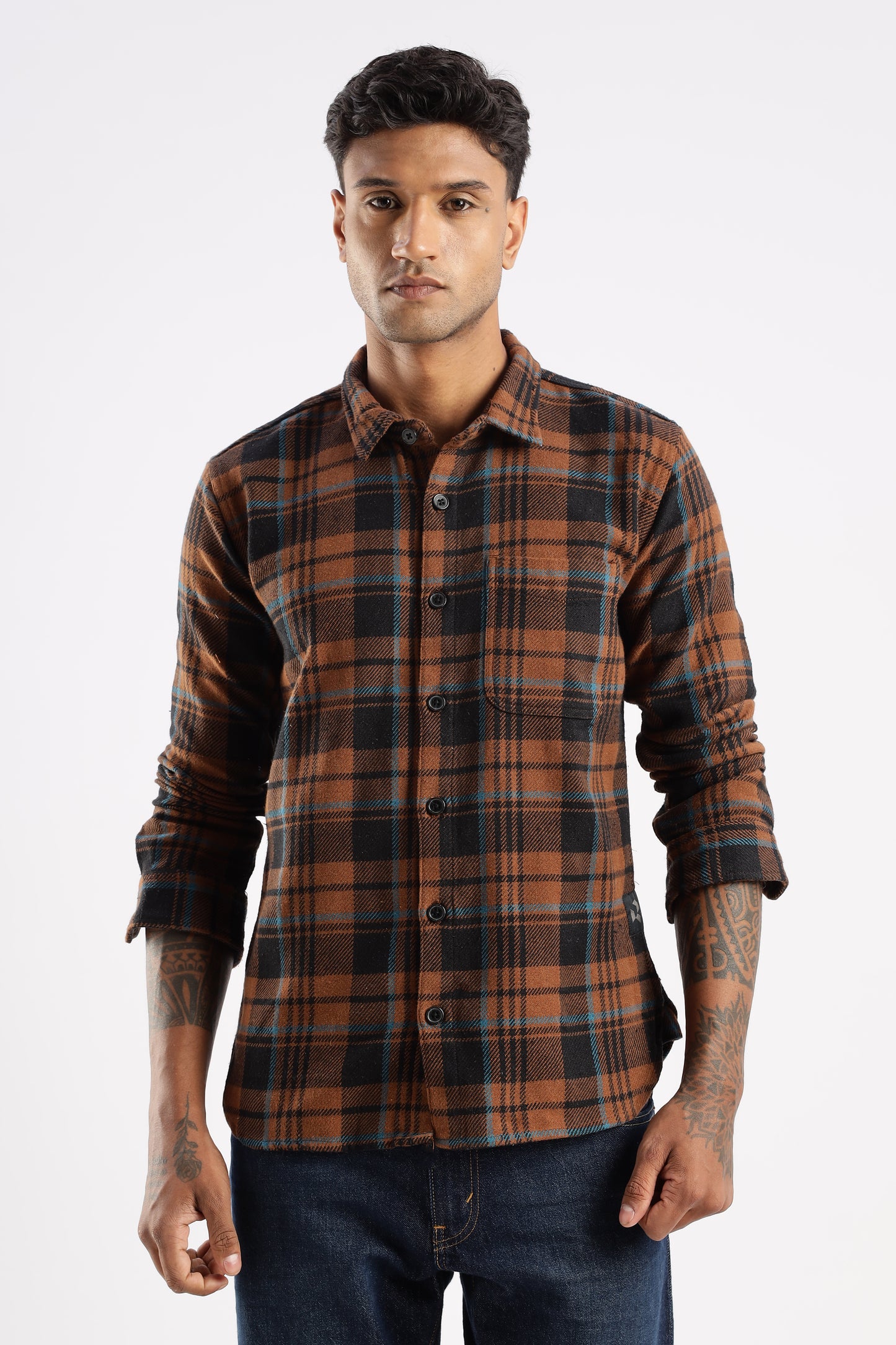 Mens Flannel Shirt – Explorer Timberland Rust Check