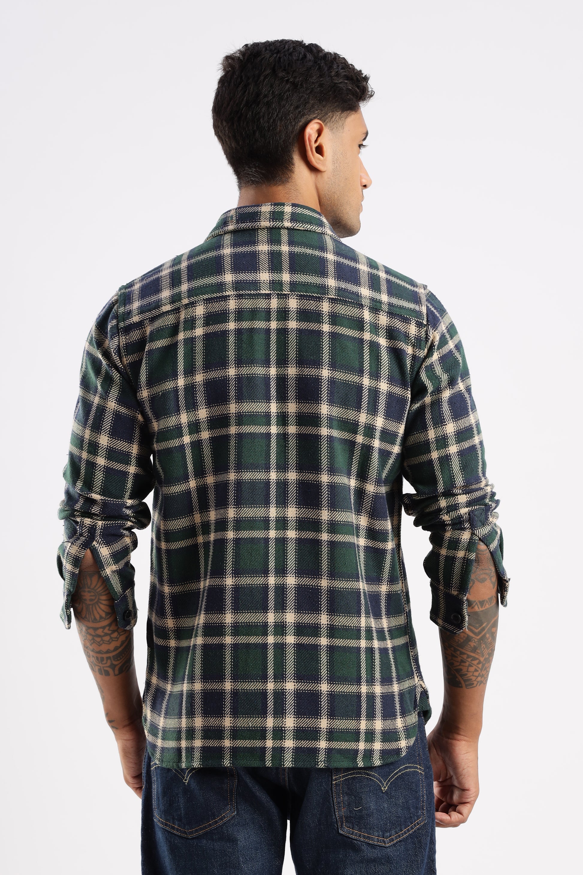 Forest Canopy flannel shirt made from 100% premium cotton with bio-silicon wash finish

