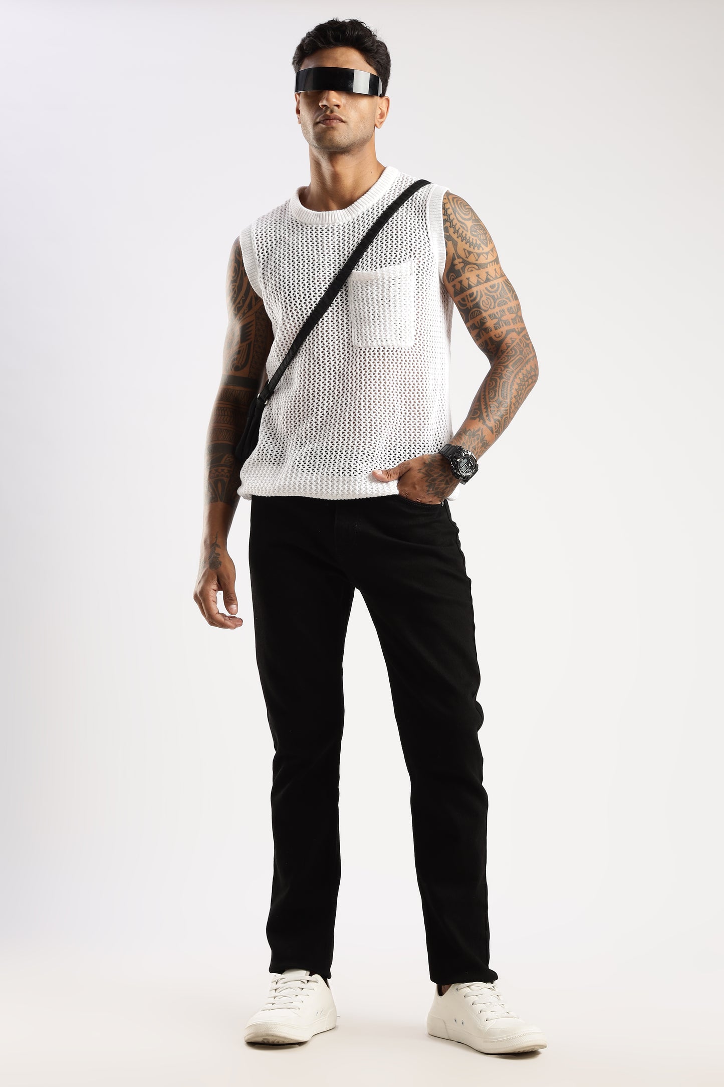 RUGGED Sleek Tapered Fit Jeans in Shadow Trail styled for casual and rugged wear