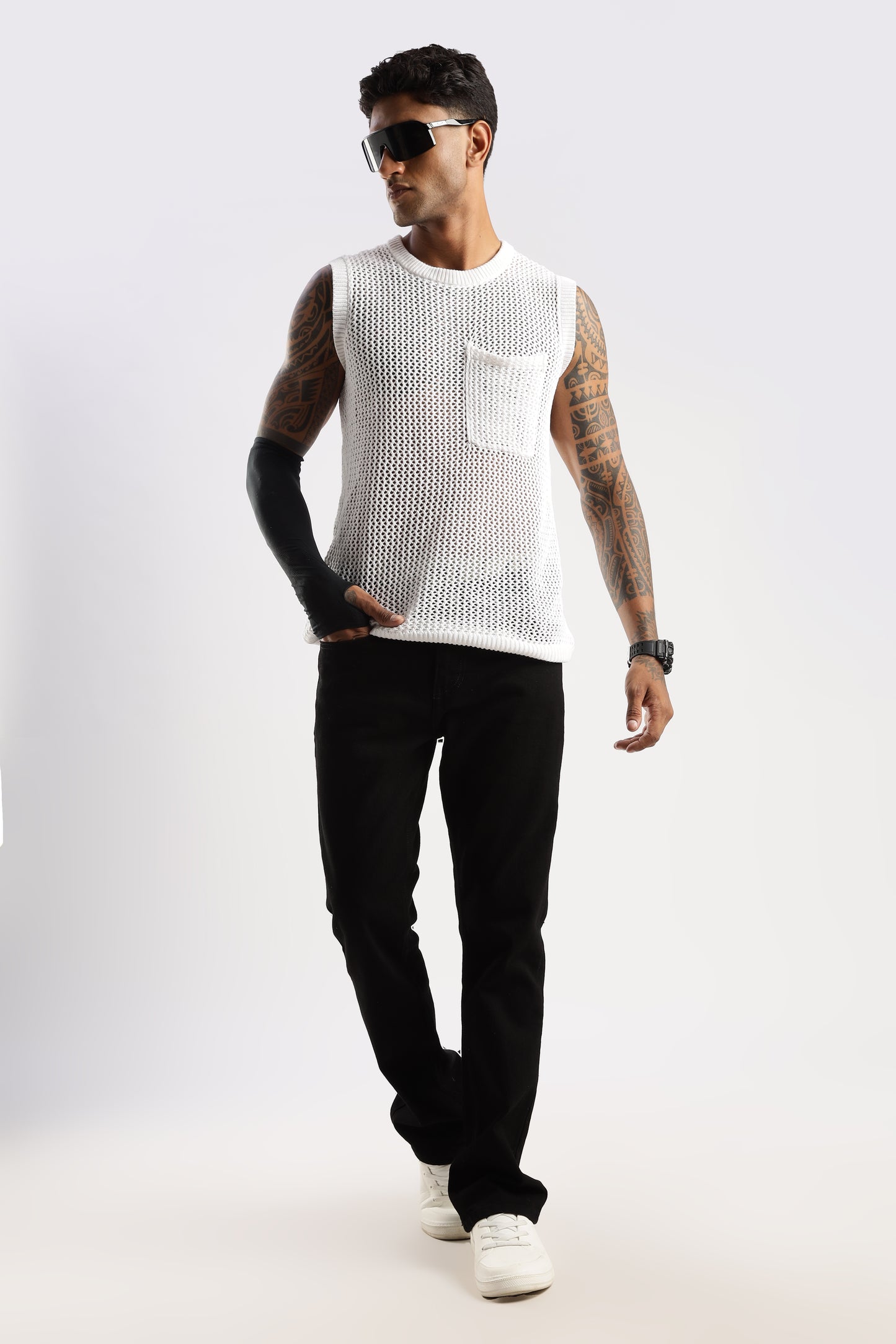 Back view of Sleek Bootcut Fit Jeans in Shadow Trail showing pocket and fit details