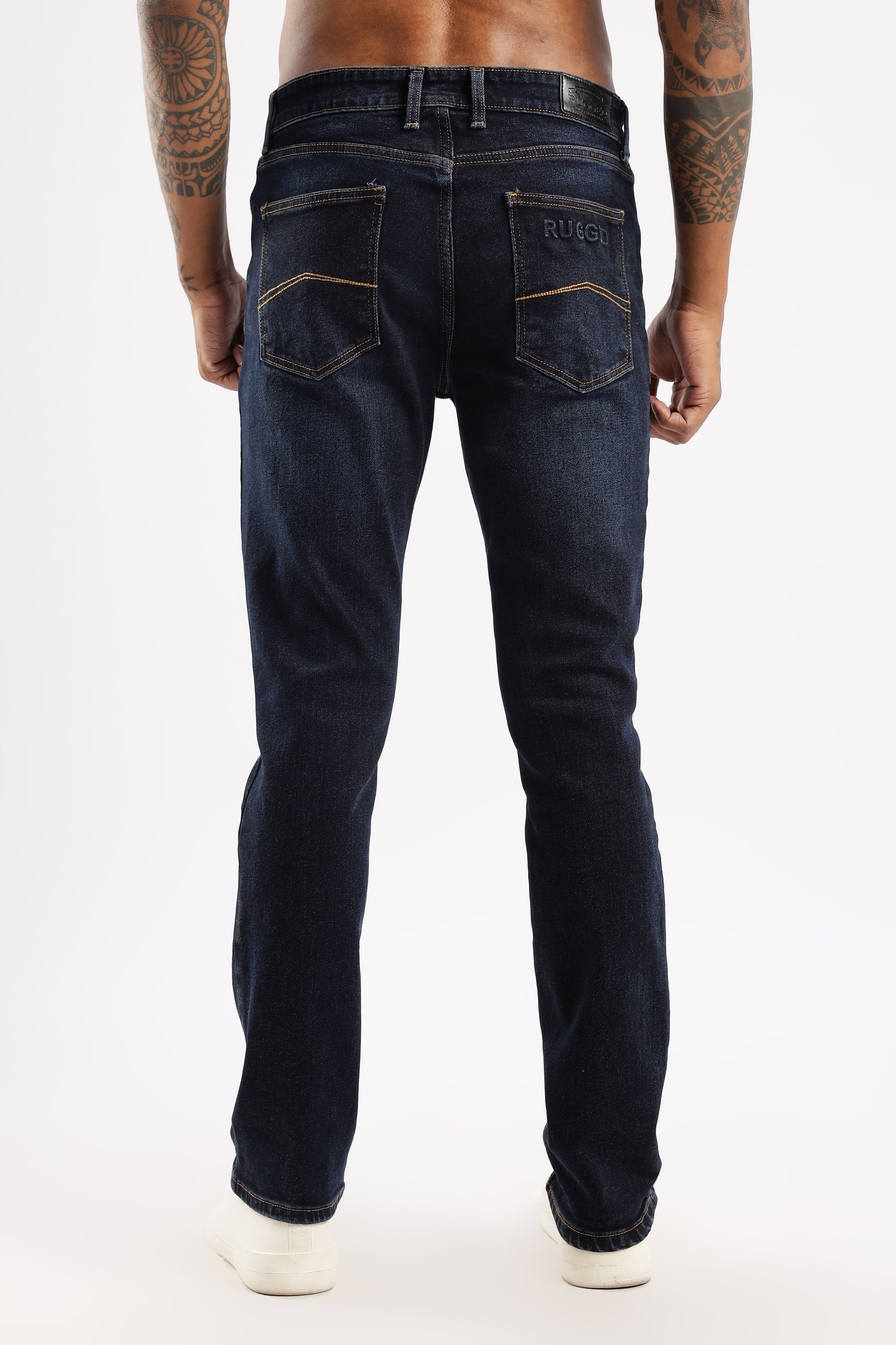 Steel Wave straight fit jeans crafted from premium 12 oz denim with vintage wash