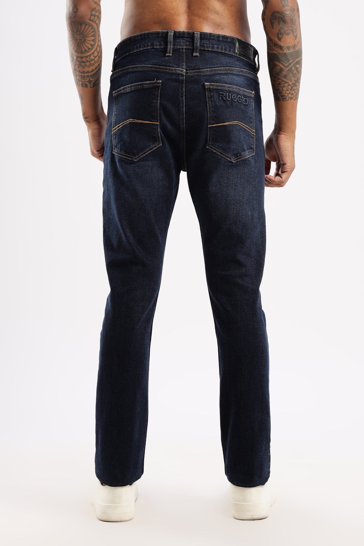 Steel Wave tapered jeans featuring premium 12 oz denim and vintage-washed finish
