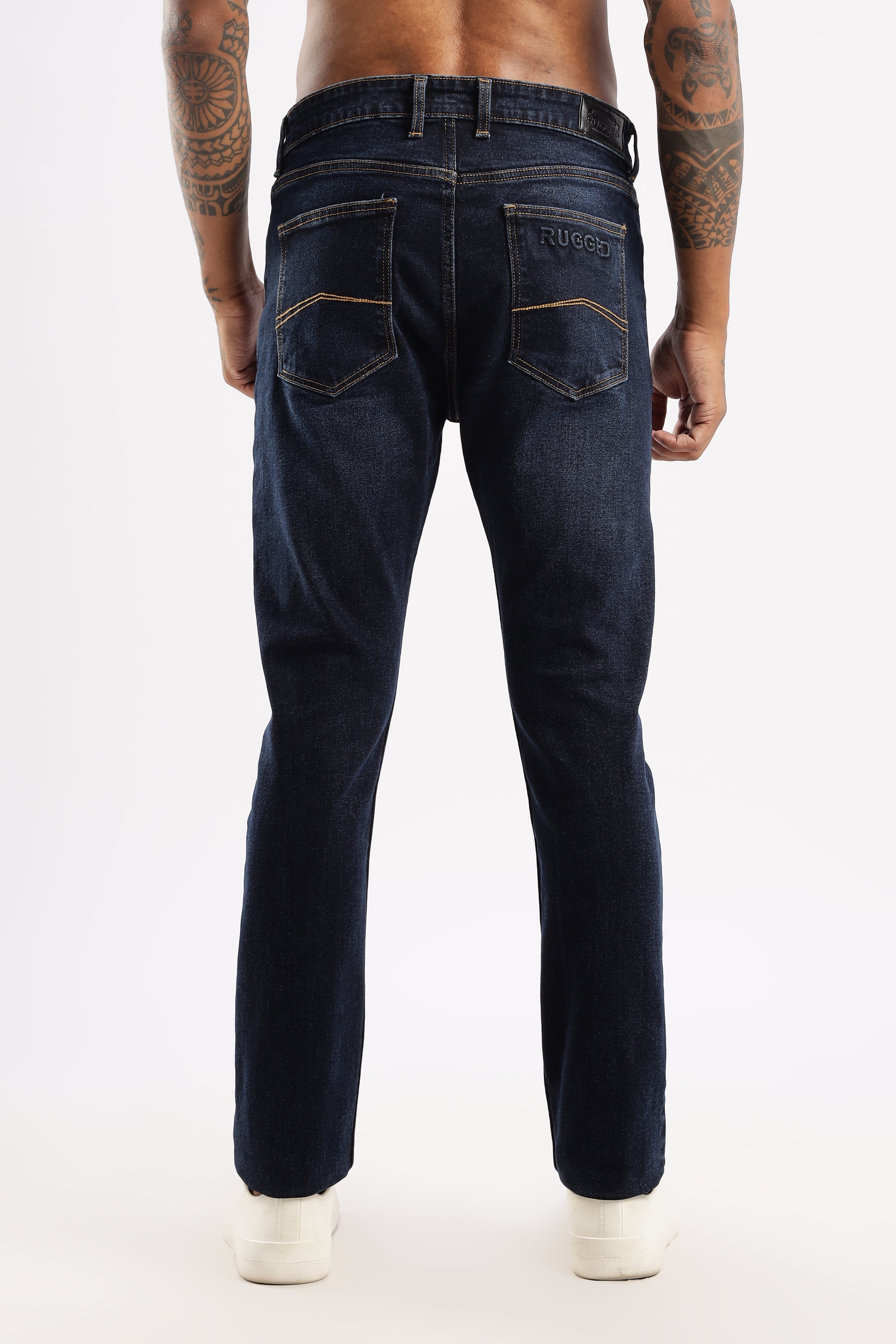 Steel Wave tapered jeans featuring premium 12 oz denim and vintage-washed finish